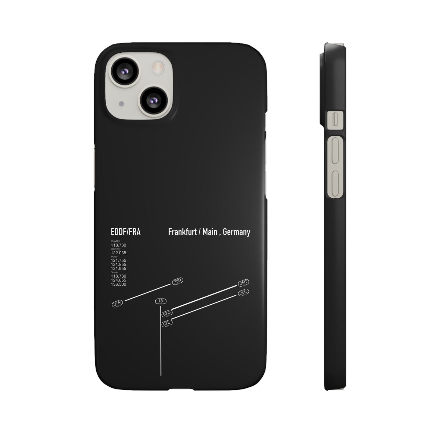 Frankfurt Airport Runway Phone Case - Black Edition