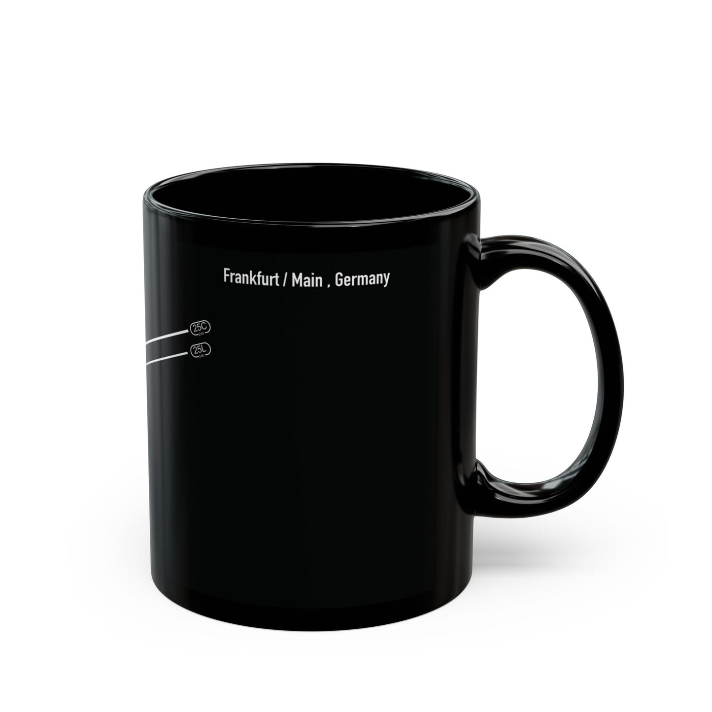 Frankfurt Airport Runway Mug - Black Edition