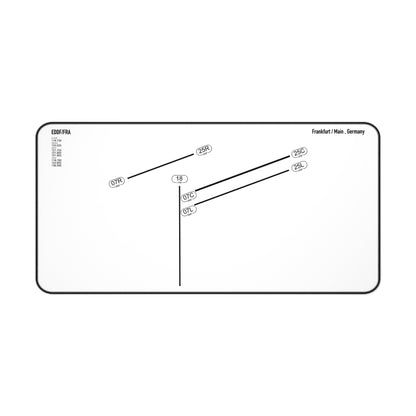 Frankfurt Airport Runway Desk Mat - White Edition