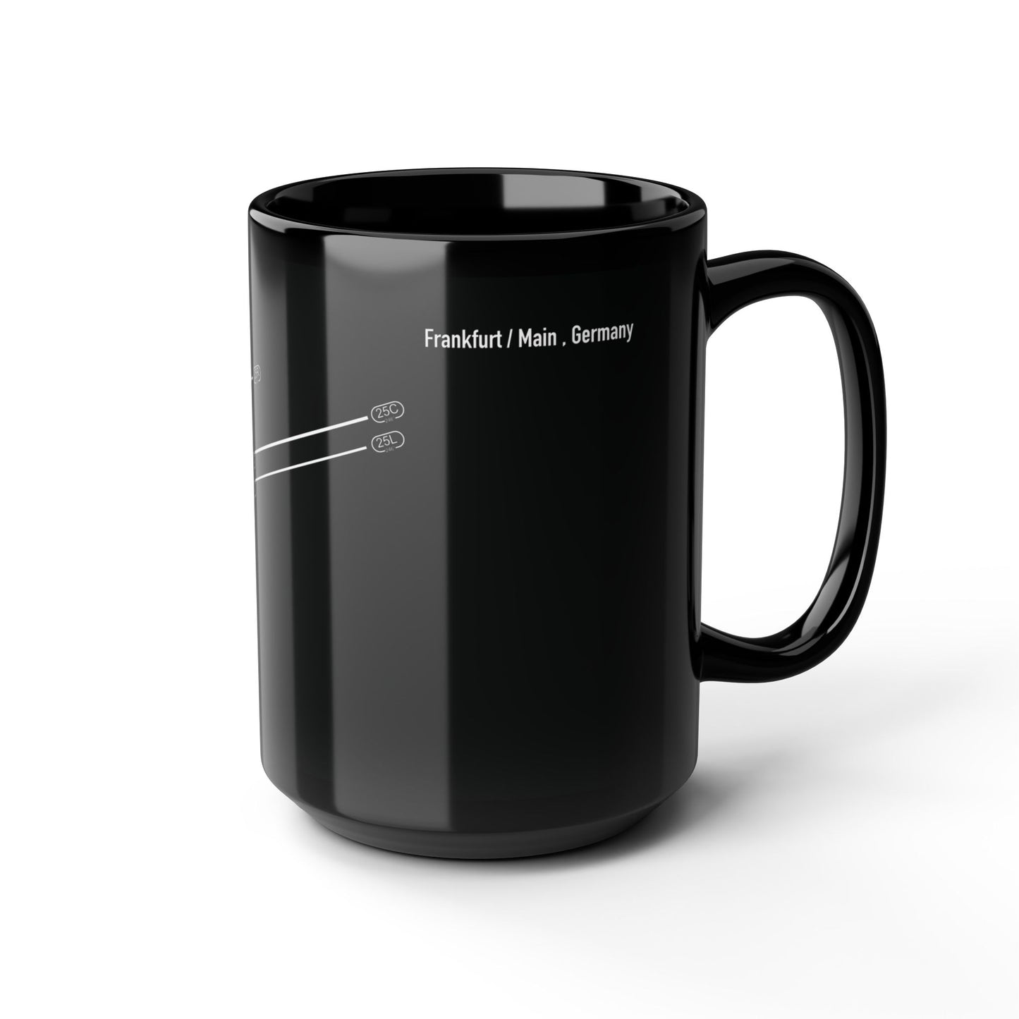 Frankfurt Airport Runway Mug - Black Edition