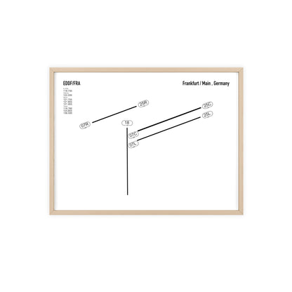Frankfurt Airport Runway Poster - White Edition