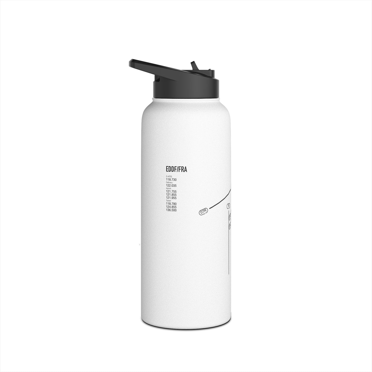 Frankfurt Airport Runway Water Bottle - White Edition