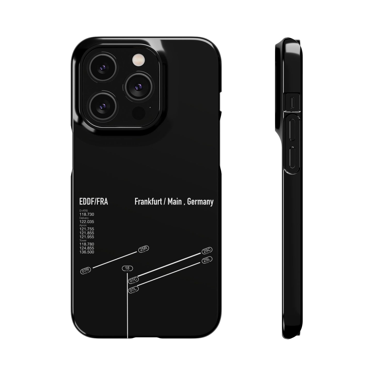 Frankfurt Airport Runway Phone Case - Black Edition