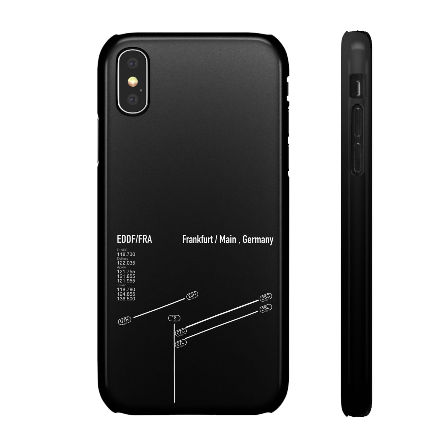 Frankfurt Airport Runway Phone Case - Black Edition