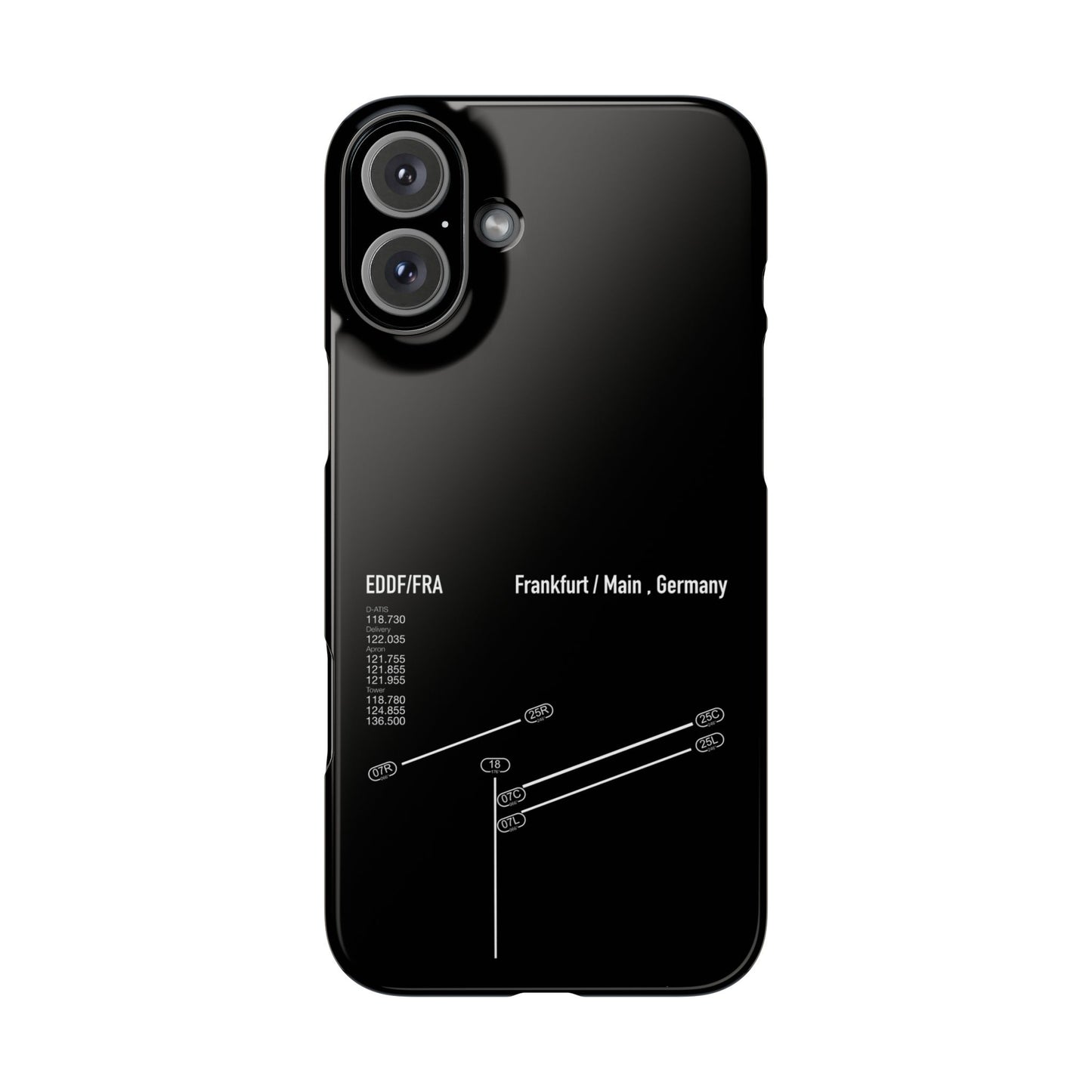 Frankfurt Airport Runway Phone Case - Black Edition