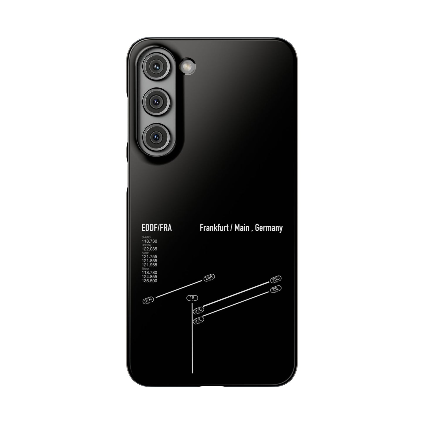 Frankfurt Airport Runway Phone Case - Black Edition