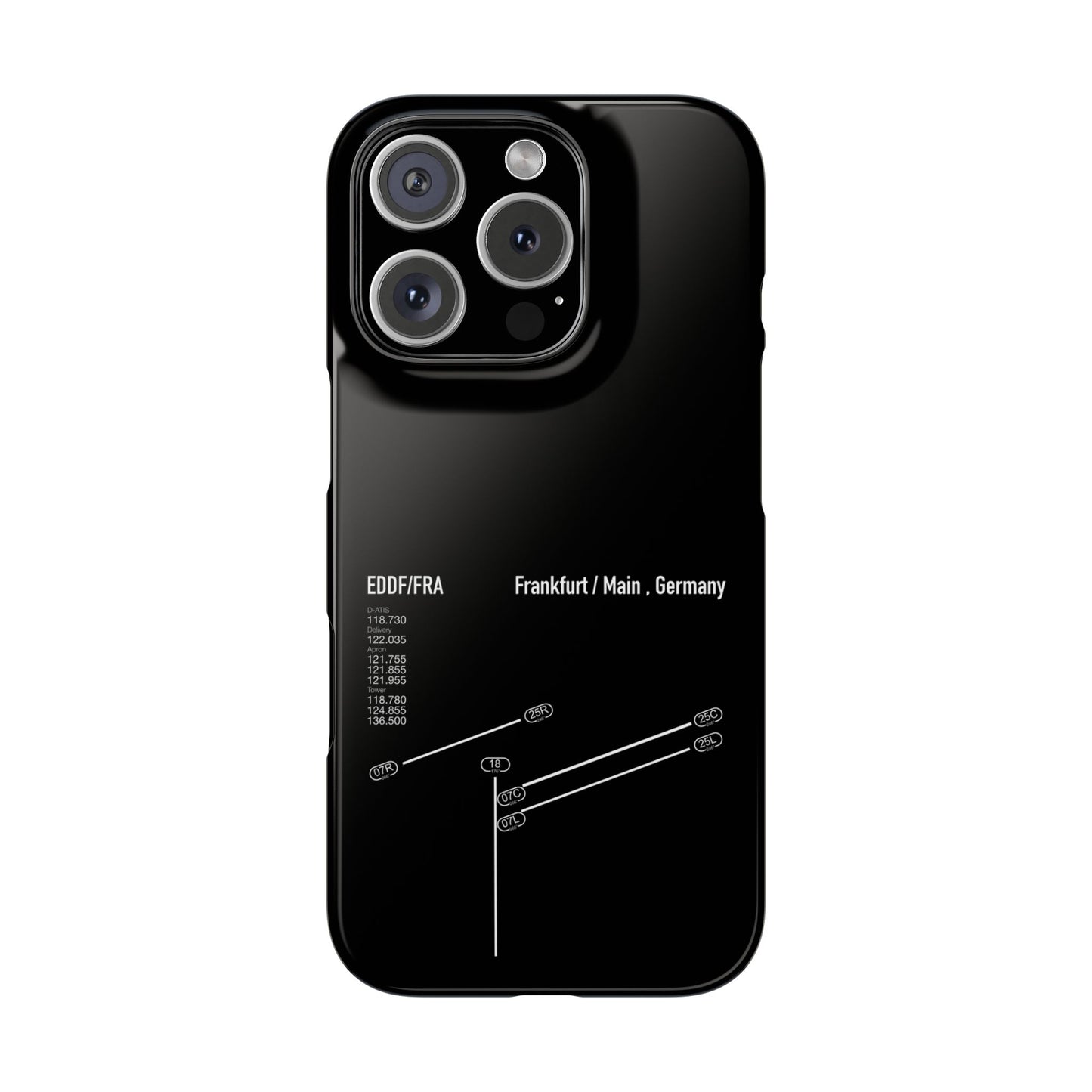 Frankfurt Airport Runway Phone Case - Black Edition