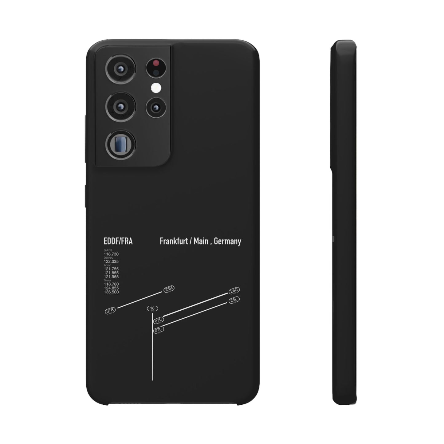 Frankfurt Airport Runway Phone Case - Black Edition