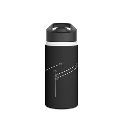 Frankfurt Airport Runway Water Bottle - Black Edition